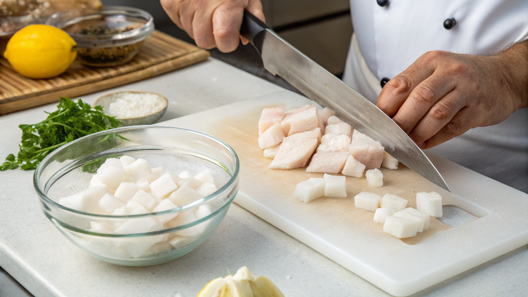 Fresh ingredients prepped for authentic leche de tigre