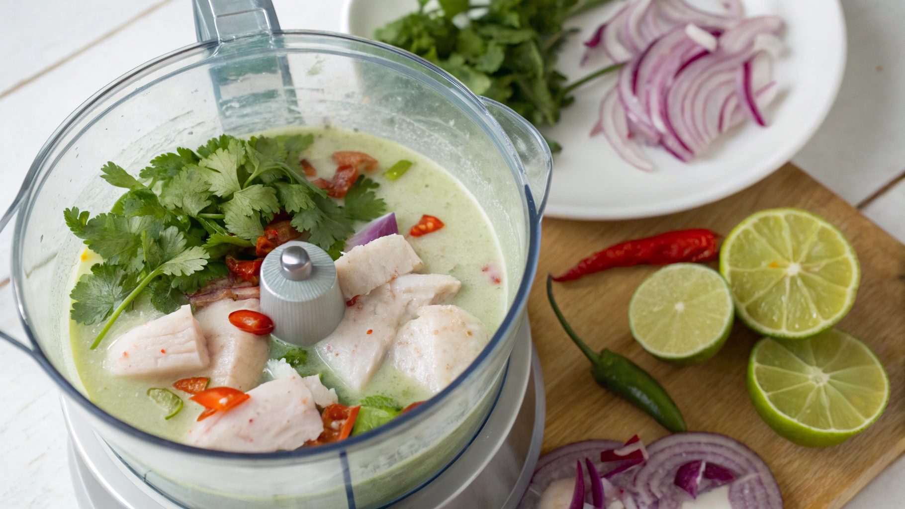 Fresh ingredients prepped for authentic leche de tigre