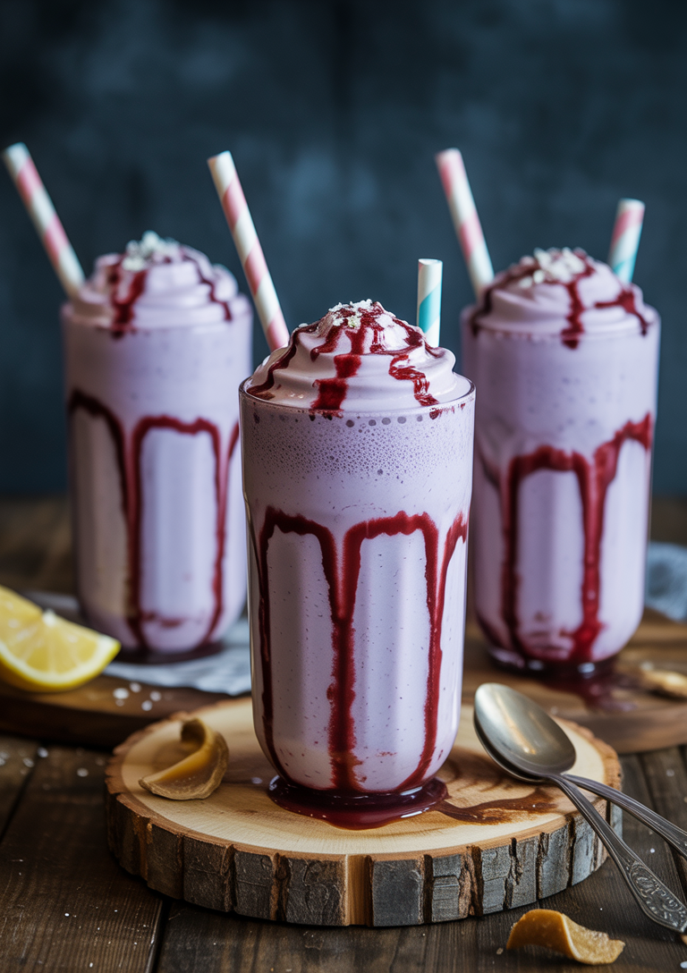 Whisking together the milkshake base ingredients