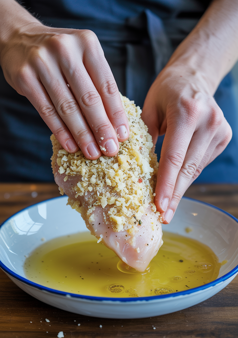 Pound chicken breasts to even thickness for consistent cooking