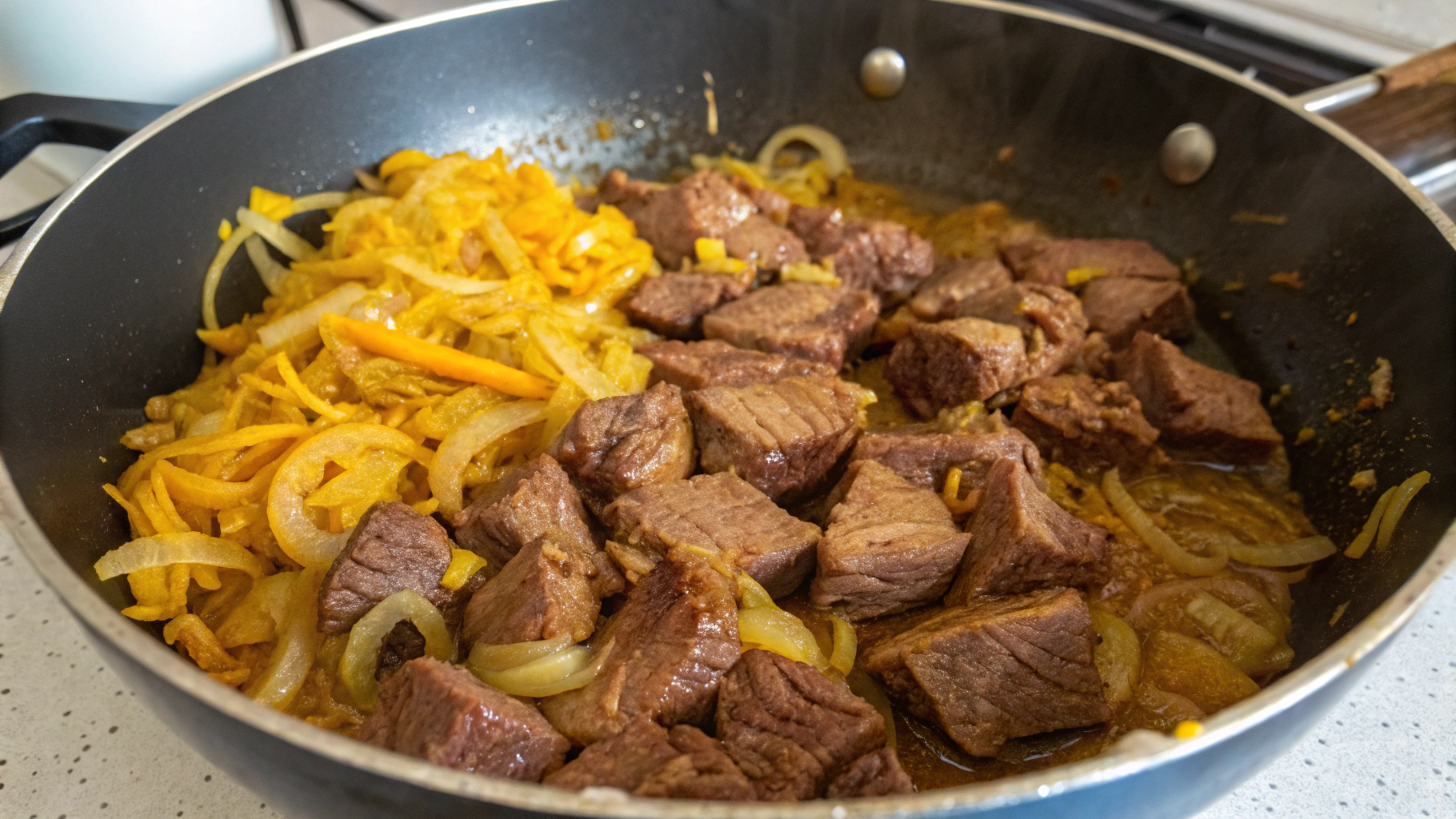 Preparing the meat mixture for Kabob Koobideh