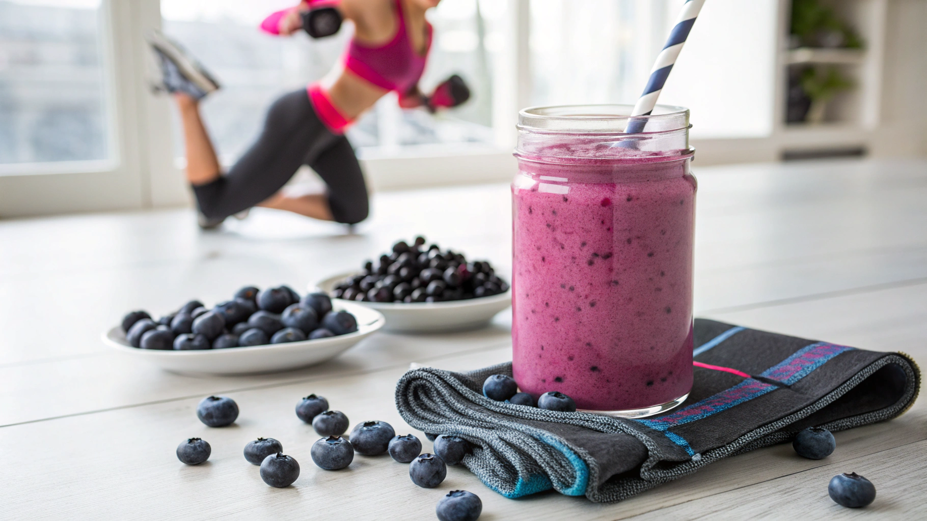 Adding almond milk to the Ninja Fit blender cup first