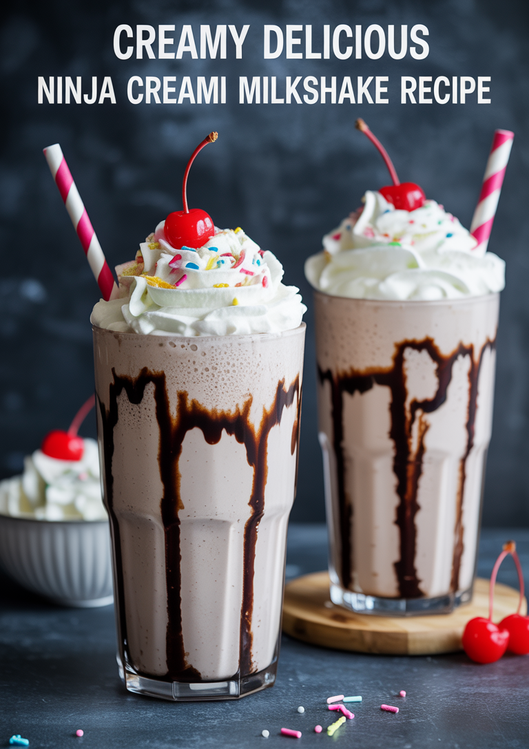Whisking together the milkshake base ingredients