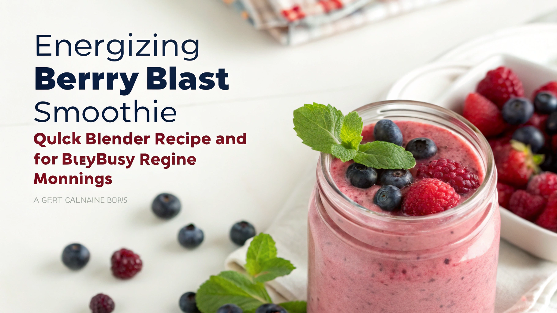 Fresh berries and banana ready to blend