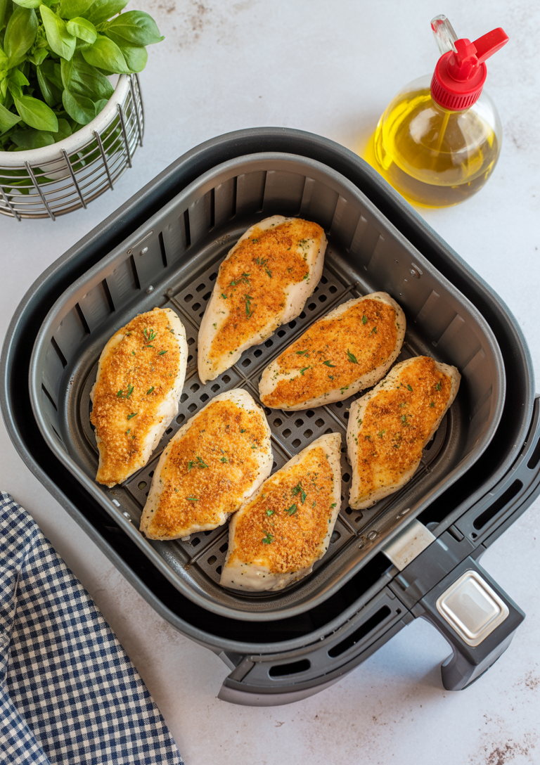 Pound chicken breasts to even thickness for consistent cooking