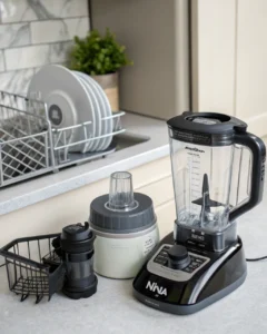is ninja blender dishwasher safe with component parts displayed