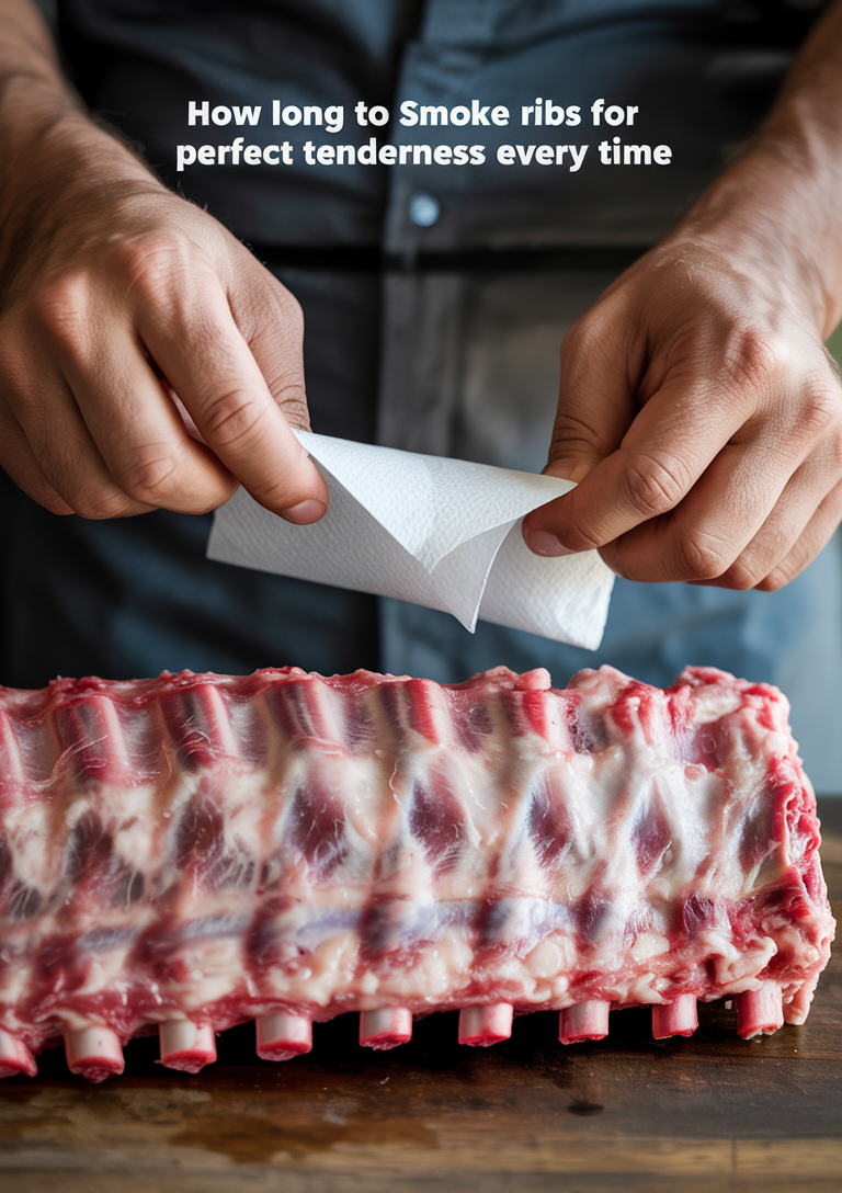 Removing the membrane ensures better smoke penetration and tenderness
