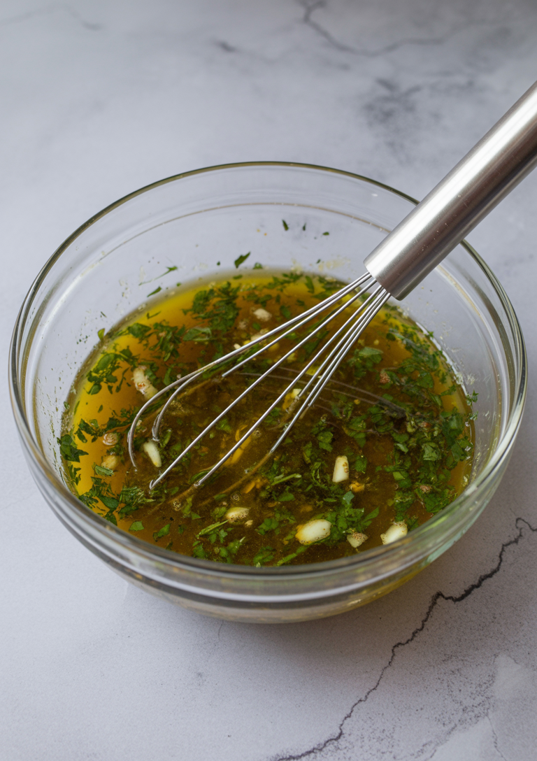 Fresh lemon herb marinade for the chicken