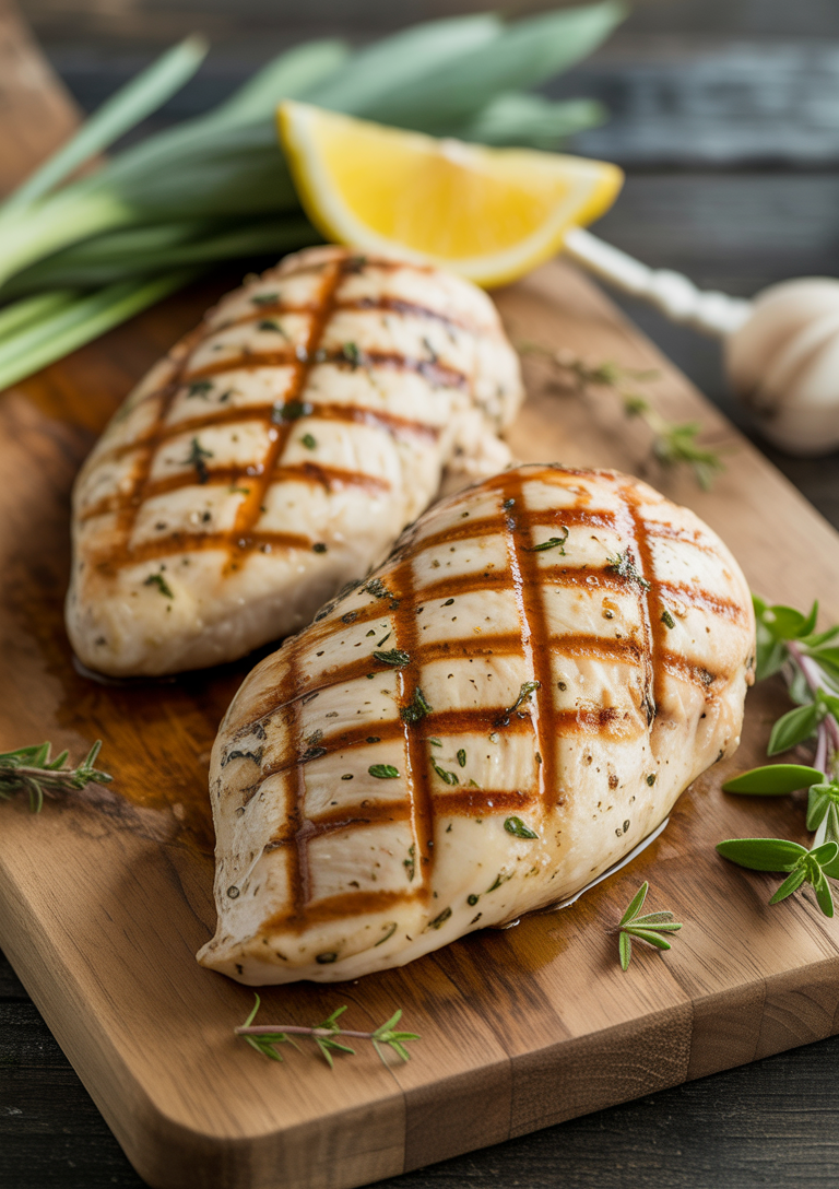 Fresh lemon herb marinade for the chicken