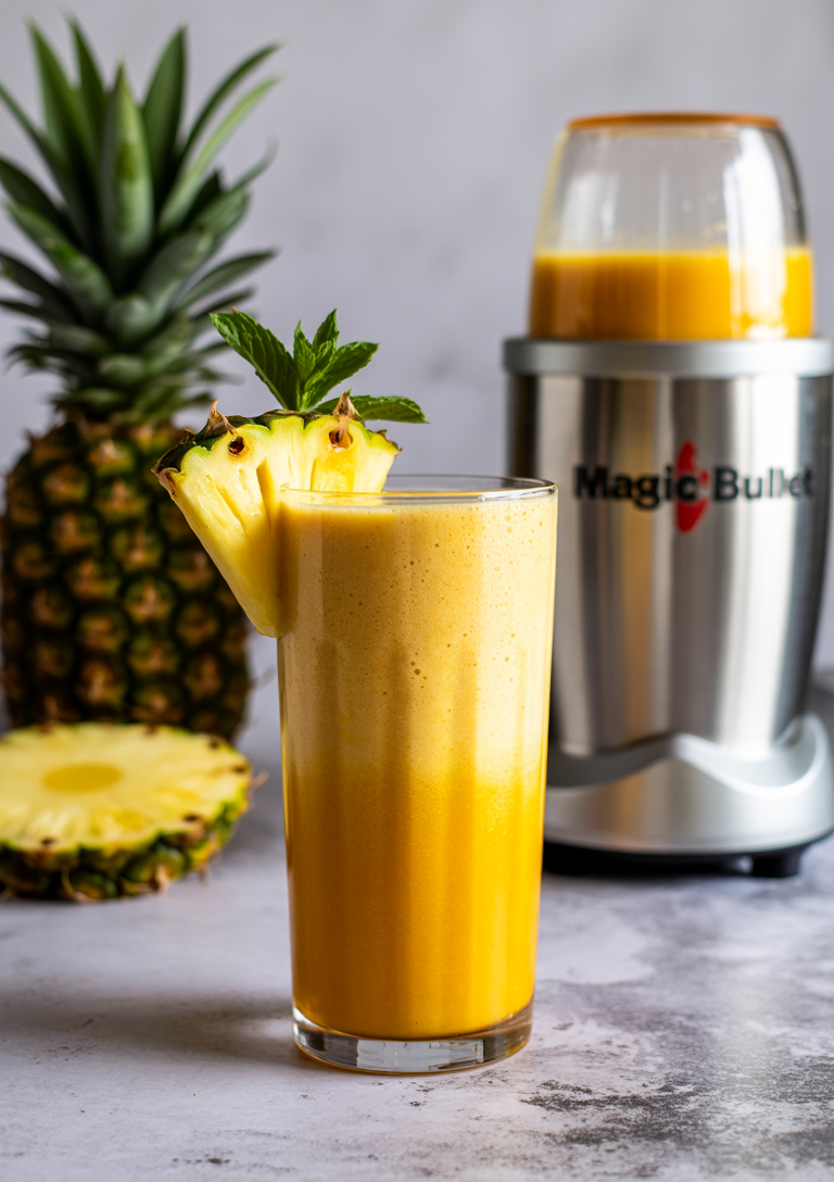 Adding the liquid base to the Magic Bullet cup