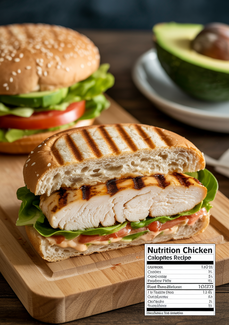 grilled chicken sandwich calories