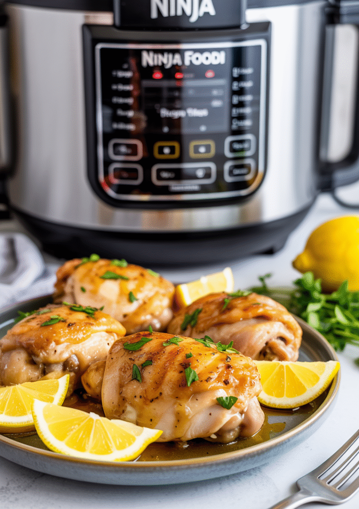 ninja foodi recipes lemon garlic chicken thighs