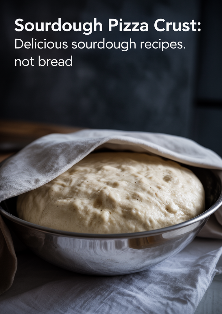Mixing the sourdough pizza dough ingredients until a shaggy dough forms