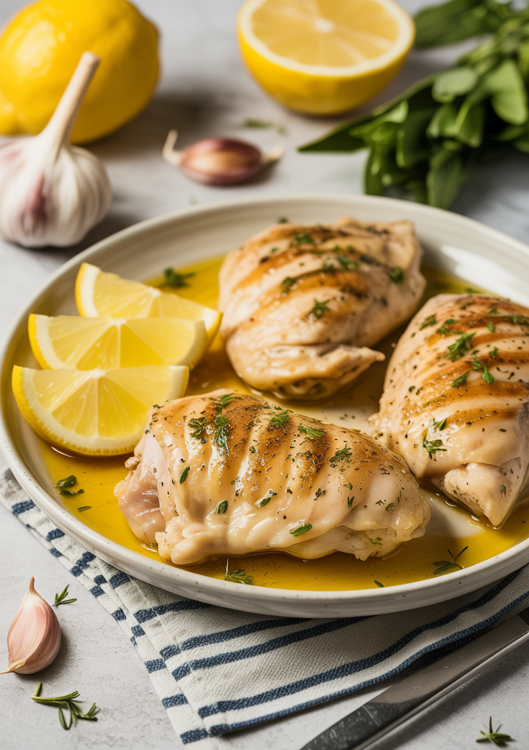 Searing chicken thighs in the Ninja Foodi creates a beautiful golden crust