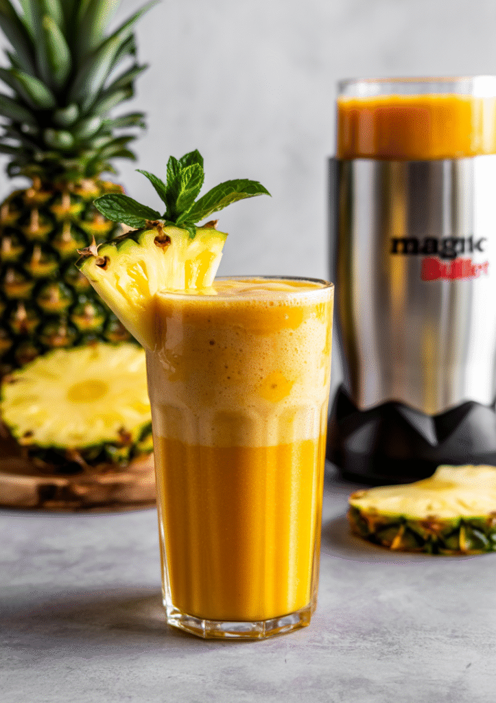 magic bullet recipes - tropical sunrise smoothie in a glass